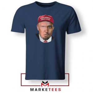 Trump Kanye West Face Navy Tee Shirt