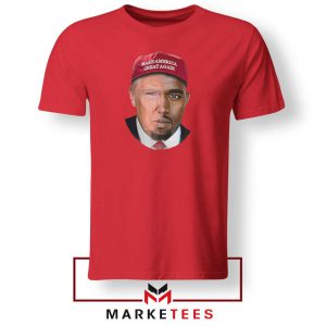 Trump Kanye West Face Red Tee Shirt