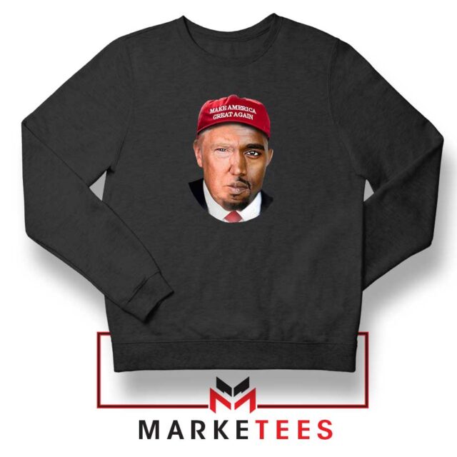 Trump Kanye West Face Sweater Make America Great S-2XL