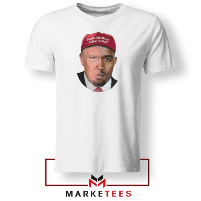 Trump Kanye West Face Tee Shirt Make America Great S-3XL