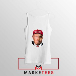 Trump Kanye West Face White Tank Top