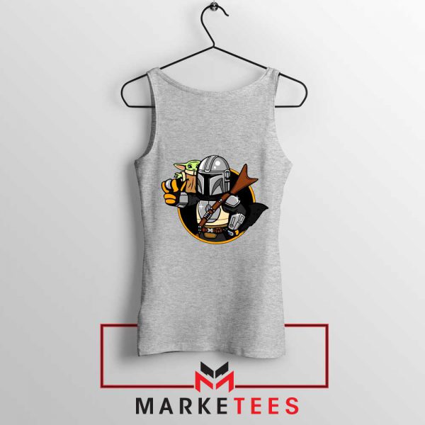 Vault Mando The Child SPort Grey Tank Top