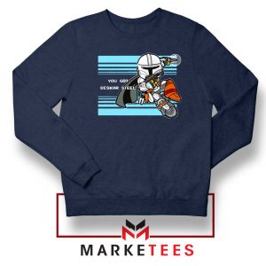 You Got Beskar Steel Starwars Navy Blue Sweater