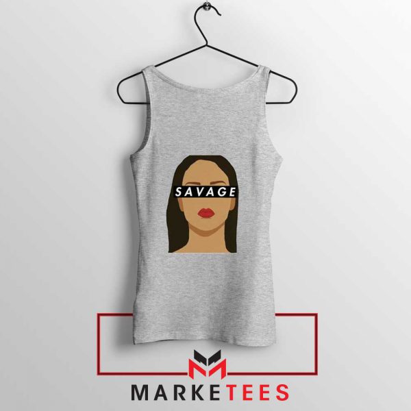 Best Savage Rihanna Sport Grey Tank Top