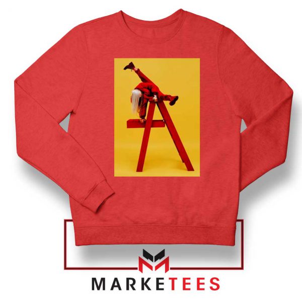 Billie Eilish Graphic Music Red Sweater