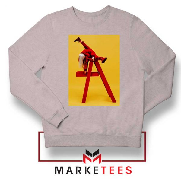 Billie Eilish Graphic Music Sport Grey Sweater