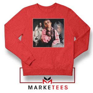 Billie Eilish Music Concert Red Sweater