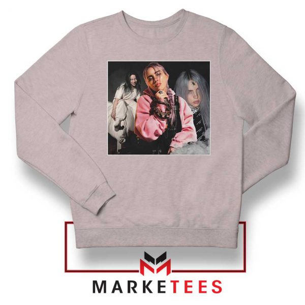 Billie Eilish Music Concert Sport Grey Sweater