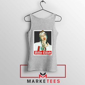 Billie Eilish Pop Singer Sport Grey Tank Top