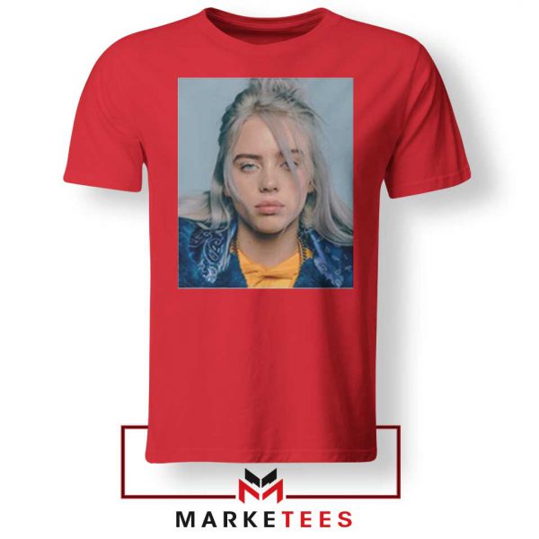 Buy Billie Eilish Music Star Red Tee Shirt