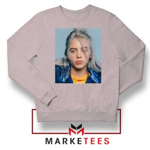 Buy Billie Eilish Music Star Sport Grey Sweatshirt
