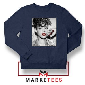 Buy Rihanna Music Singer Navy Blue Sweater