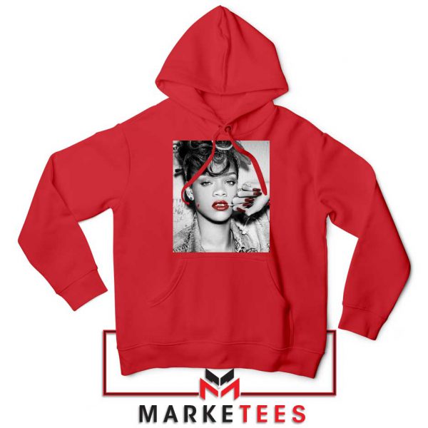 Buy Rihanna Music Singer Red Hoodie