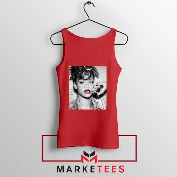 Buy Rihanna Music Singer Red Tank Top