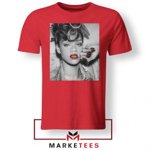 Buy Rihanna Music Singer Red Tee Shirt