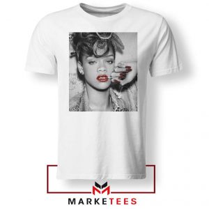Buy Rihanna Music Singer White Tee Shirt