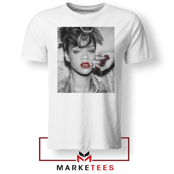 Buy Rihanna Music Singer White Tee Shirt