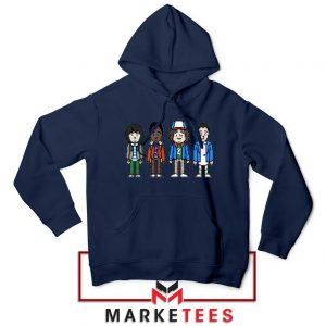 Characters Stranger Things Navy Blue Hoodie