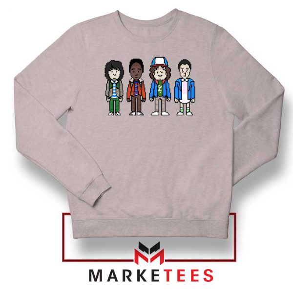 Characters Stranger Things Sport Grey Sweater