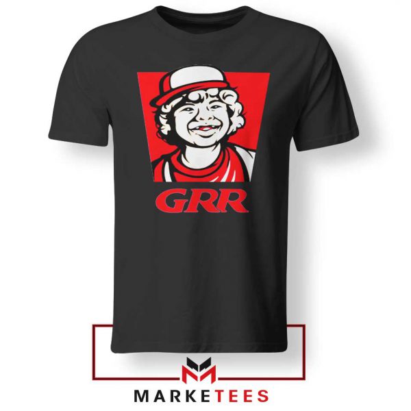 Dustin Henderson GRR Parody Black Tee Shirt