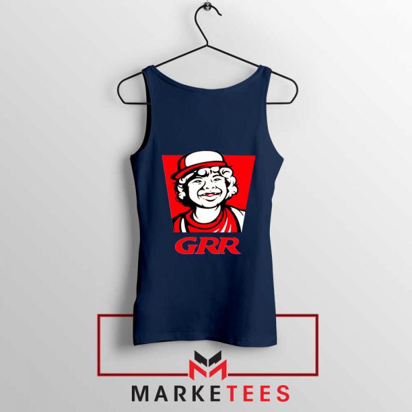 Dustin Henderson GRR Parody Navy Blue Tank Top