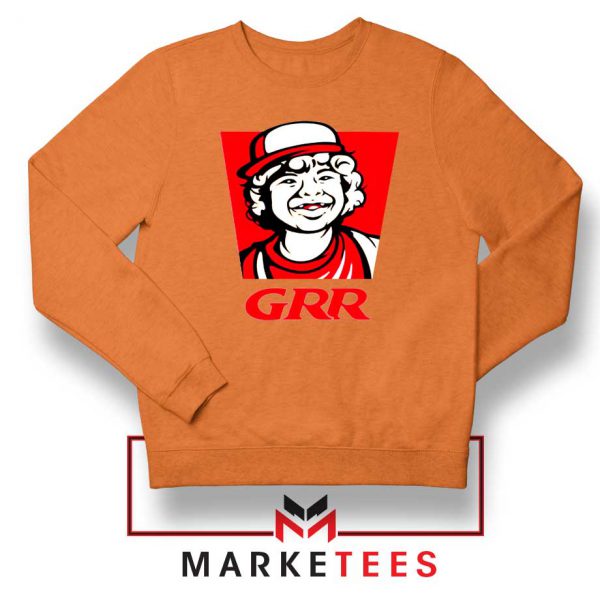 Dustin Henderson GRR Parody Orange Sweater