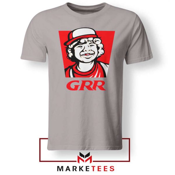 Dustin Henderson GRR Parody Sport Grey Tee Shirt