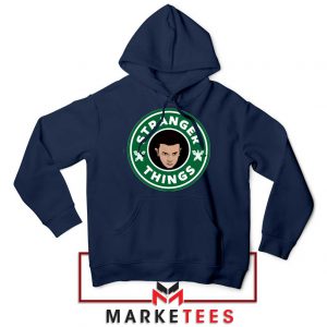 Eleven Starbucks Parody Navy Blue Hoodie