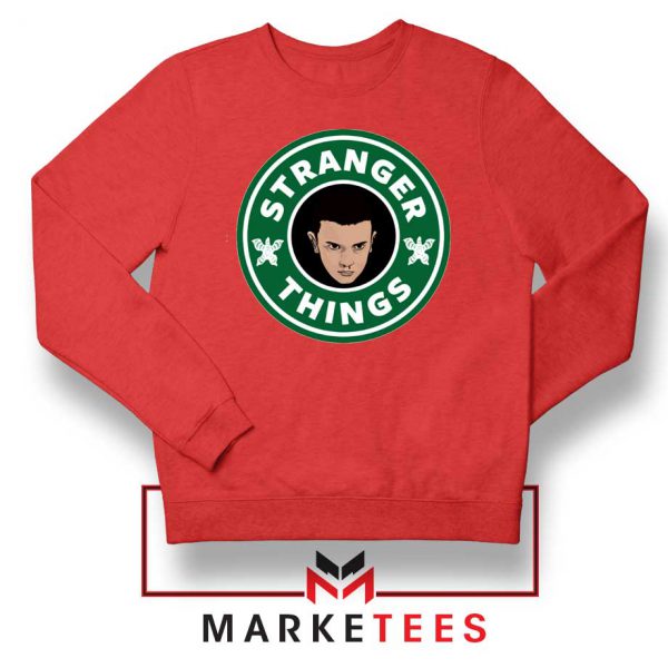 Eleven Starbucks Parody Red Sweatshirt