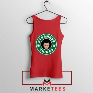 Eleven Starbucks Parody Red Tank Top