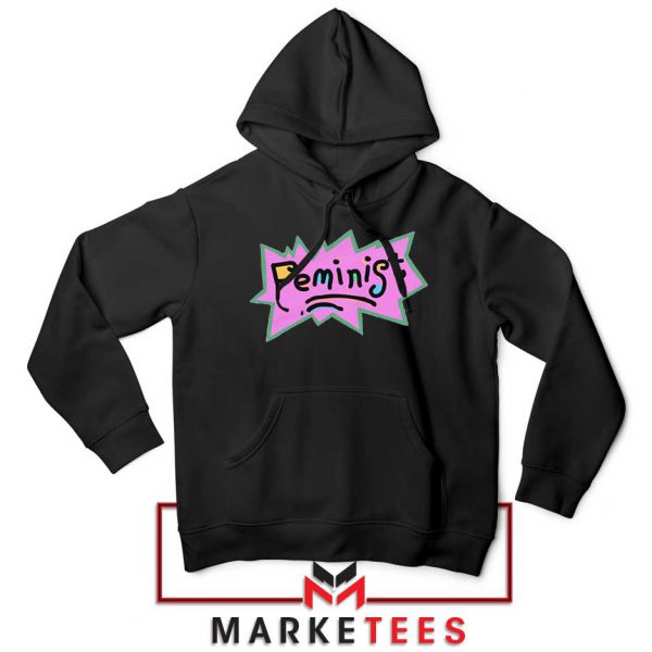 Feminist Rugrats Logo Black Hoodie