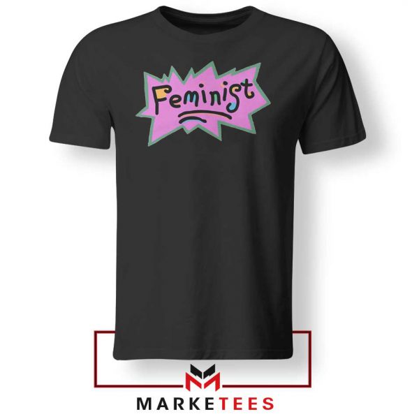 Feminist Rugrats Logo Black Tshirt
