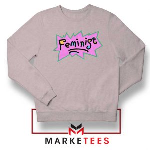 Feminist Rugrats Logo Sport Grey Sweatshirt