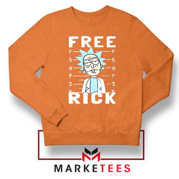 Free Rick And Morty Orange Sweatshirt
