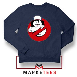 Ghostbusters Parody Dustin Navy Blue Sweatshirt