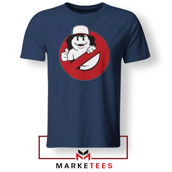 Ghostbusters Parody Dustin Navy Blue Tee Shirt