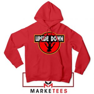 Jurassic Park Upside Down Red Hoodie