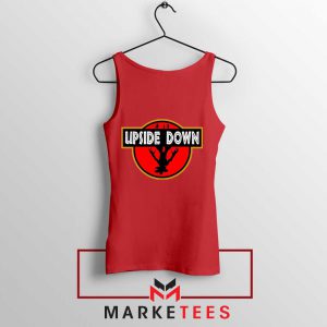 Jurassic Park Upside Down Red Tank Top