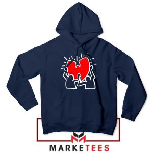 Keith Haring Rapper Parody Navy Blue Hoodie