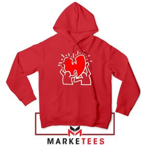 Keith Haring Rapper Parody Red Hoodie