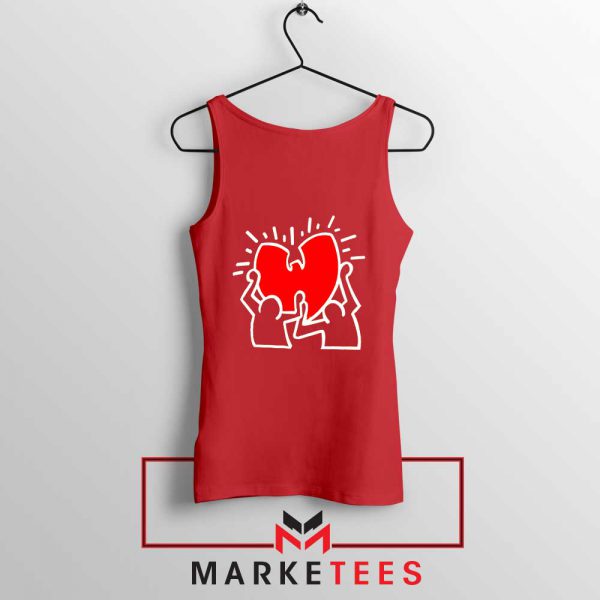 Keith Haring Rapper Parody Red Tank Top