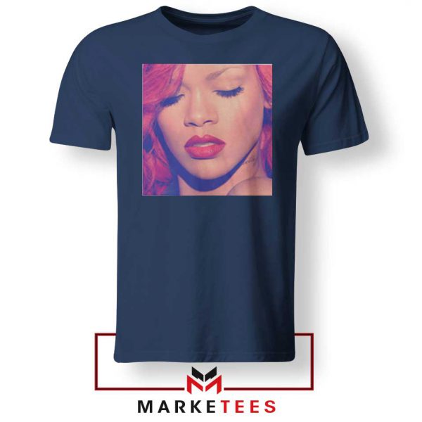 Loud Album Rihanna Navy Blue Tee Shirt