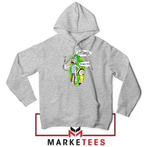 Rick And Morty Looks Like We're On A Phone Sport Grey Hoodie