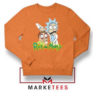 Rick and Morty Eyes Open Orange Sweatshirt