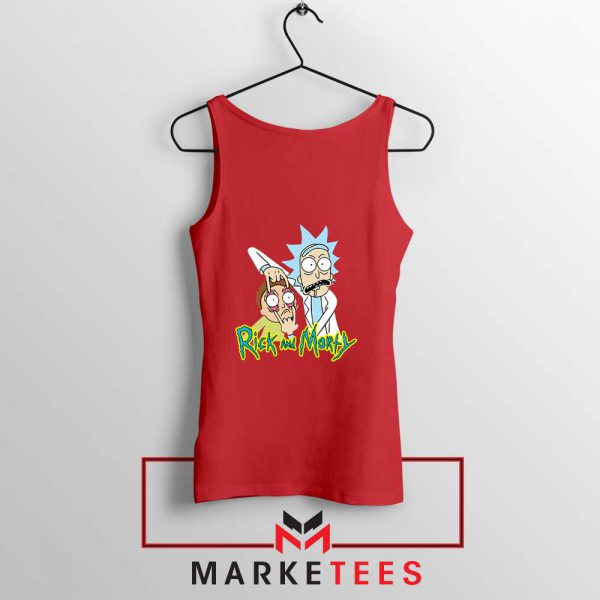 Rick and Morty Eyes Open Red Tank Top