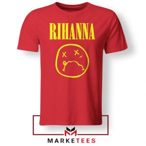 Rihanna Nirvana Red Tee Shirt