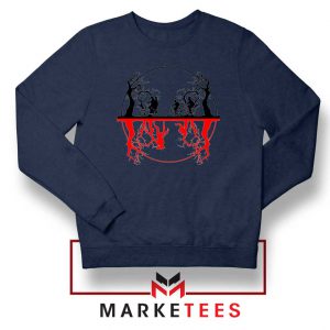 Silhouettes Upside Down Navy Blue Sweatshirt