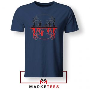 Silhouettes Upside Down Navy Blue Tee Shirt