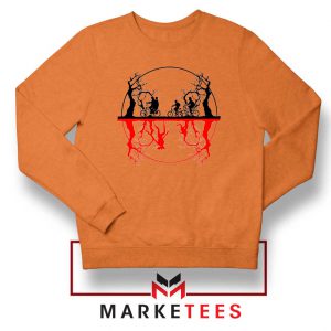 Silhouettes Upside Down Orange Sweatshirt