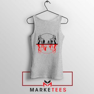 Silhouettes Upside Down Sport Grey Tank Top